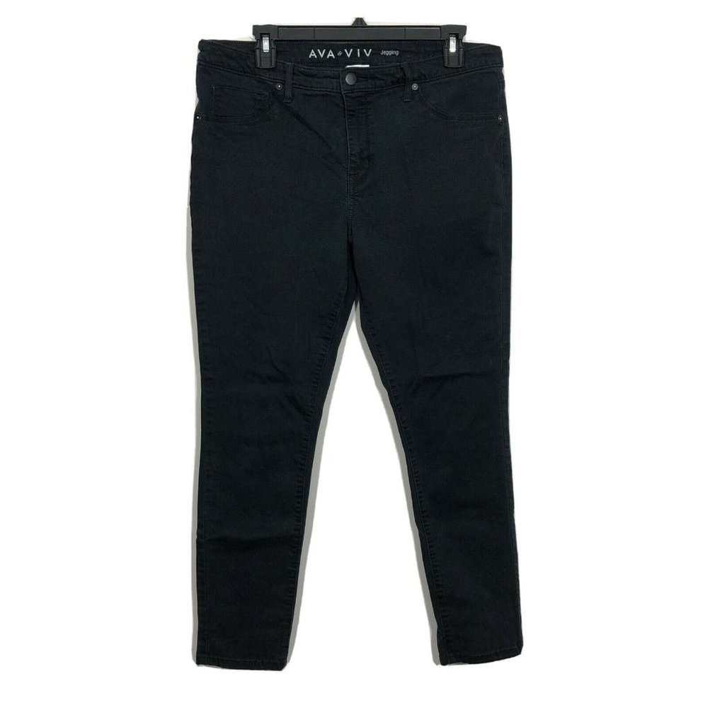 Ava & Viv Size 14W Black Super Stretch Jegging